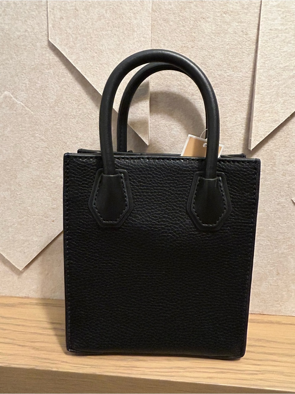 Michael Kors Black Pebbled Leather Mini Tote with Gold Hardware - Picture 16 of 16